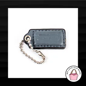 1.5" Small COACH GRAY SNAKESKIN LEATHER KEY FOB CHARM KEYCHAIN HANG TAG WRISTLET