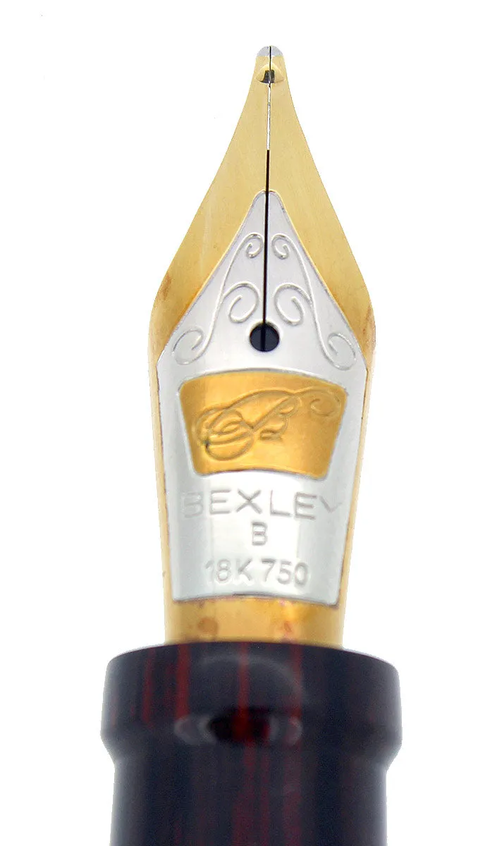 2007 BEXLEY OWNERS CLUB LIMITED EDITION DARK MAHOGANY EBONITE FOUNTAIN PEN NEVER INKED MINT