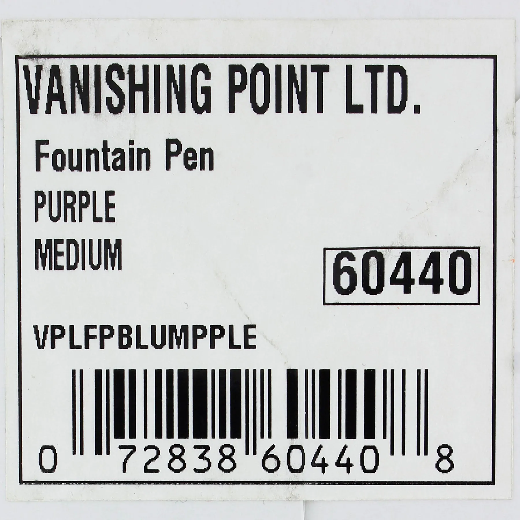 2008 PILOT LIMITED EDITION PURPLE VANISHING POINT 18K BROAD NIB FOUNTAIN PEN