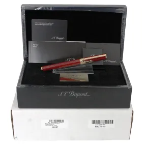 2015 ST DUPONT NEO CLASSIQUE RED CHINESE LACQUER YEAR OF THE GOAT FOUNTAIN PEN NEVER INKED