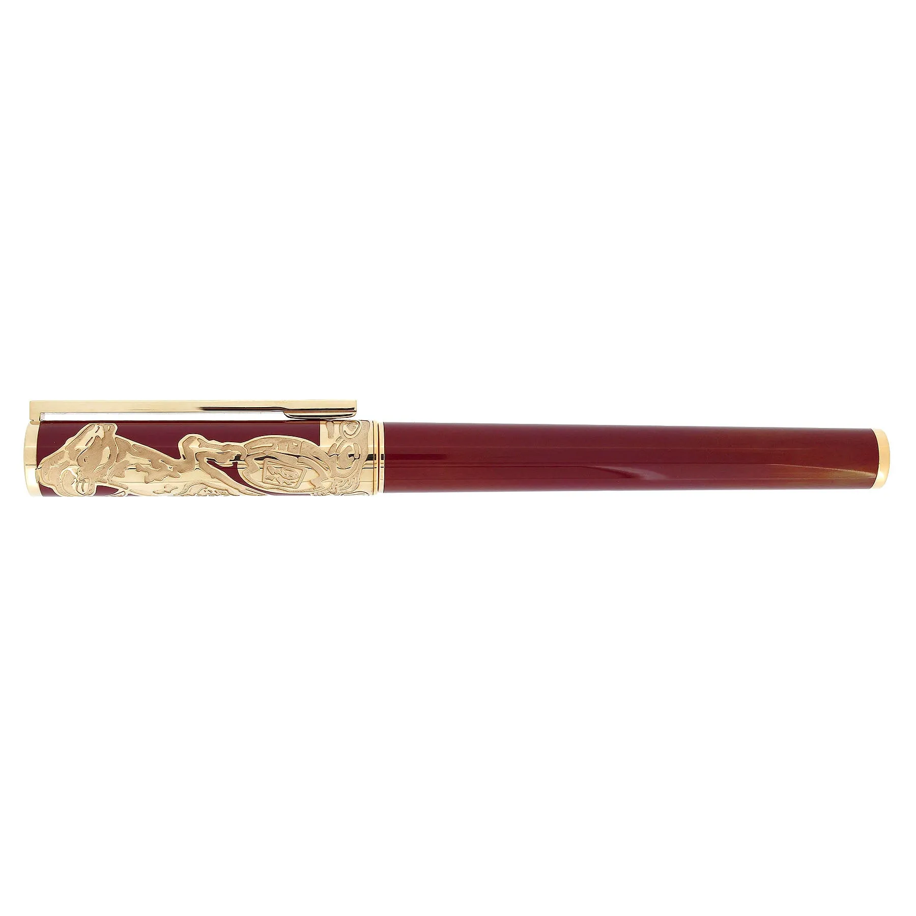 2015 ST DUPONT NEO CLASSIQUE RED CHINESE LACQUER YEAR OF THE GOAT FOUNTAIN PEN NEVER INKED