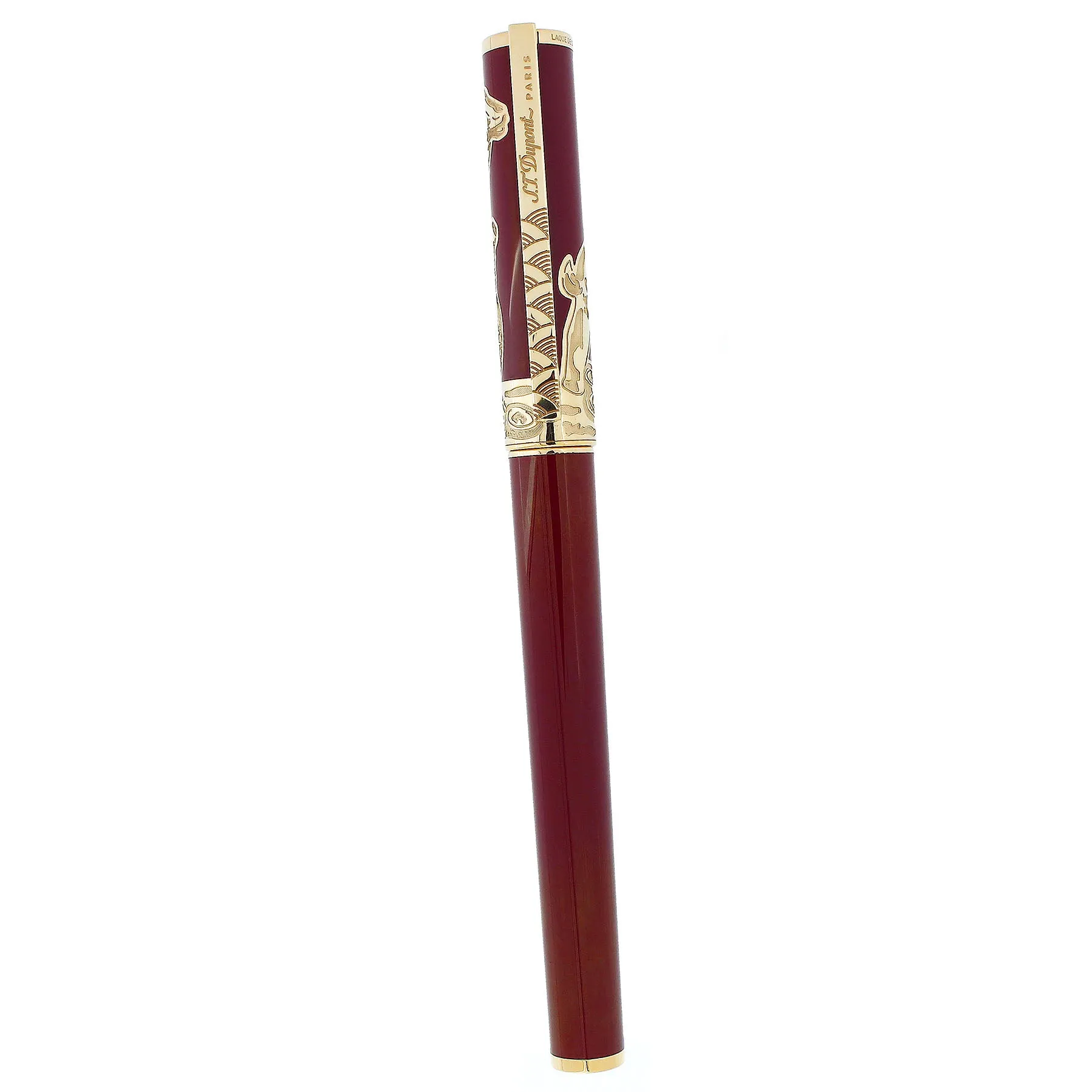 2015 ST DUPONT NEO CLASSIQUE RED CHINESE LACQUER YEAR OF THE GOAT FOUNTAIN PEN NEVER INKED