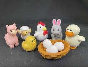 382841 CHICKEN AND FRIENDS ERASERS-30