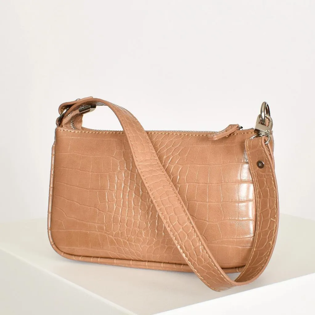 Adorne - Mini Croc Baguette Bag
