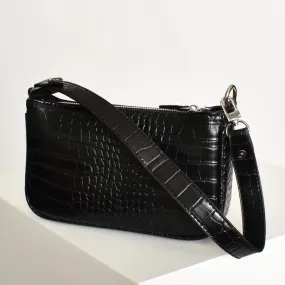 Adorne - Mini Croc Baguette Bag