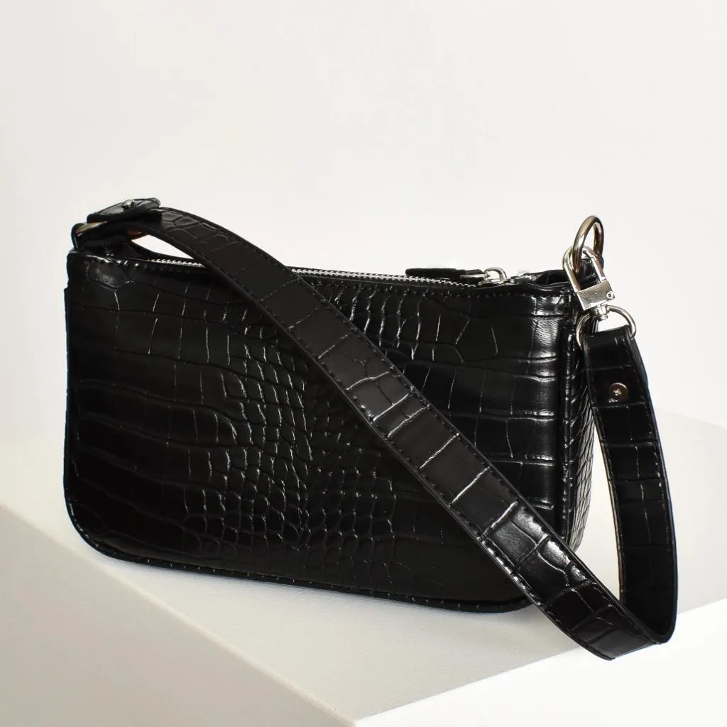 Adorne - Mini Croc Baguette Bag
