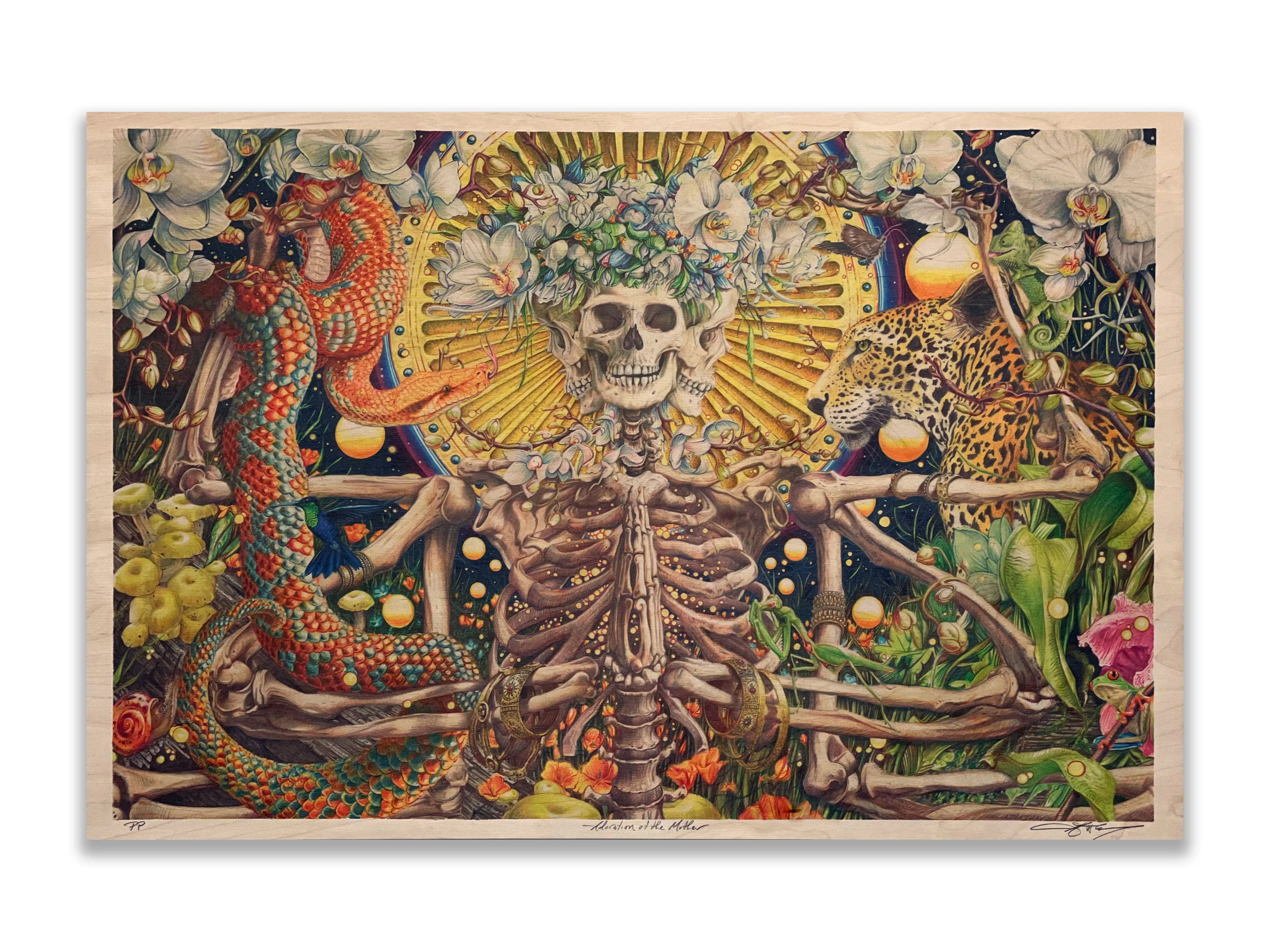 AJ Masthay - "Adoration of the Mother" wood panel