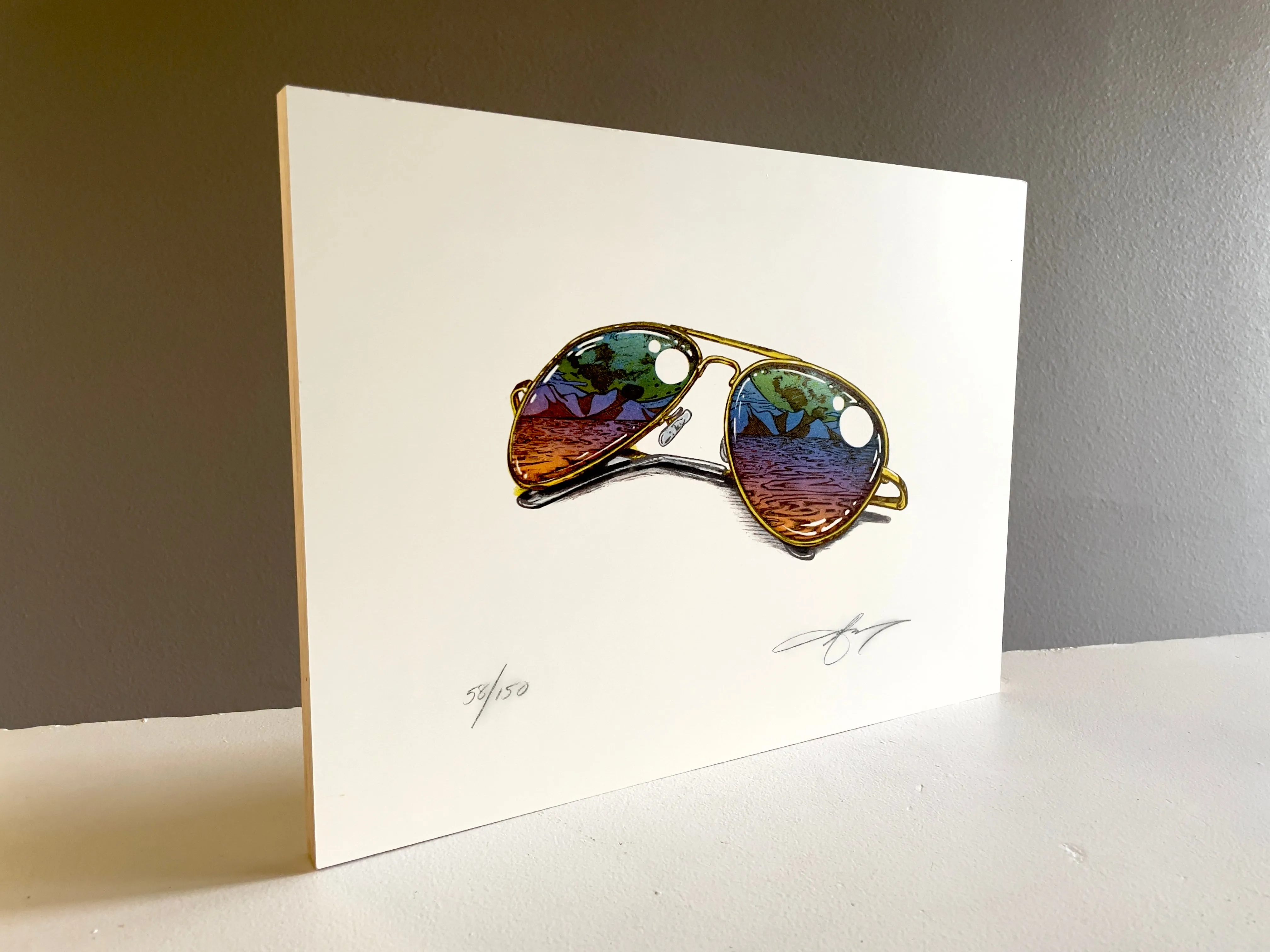 AJ Masthay - "Aviators" wood panel