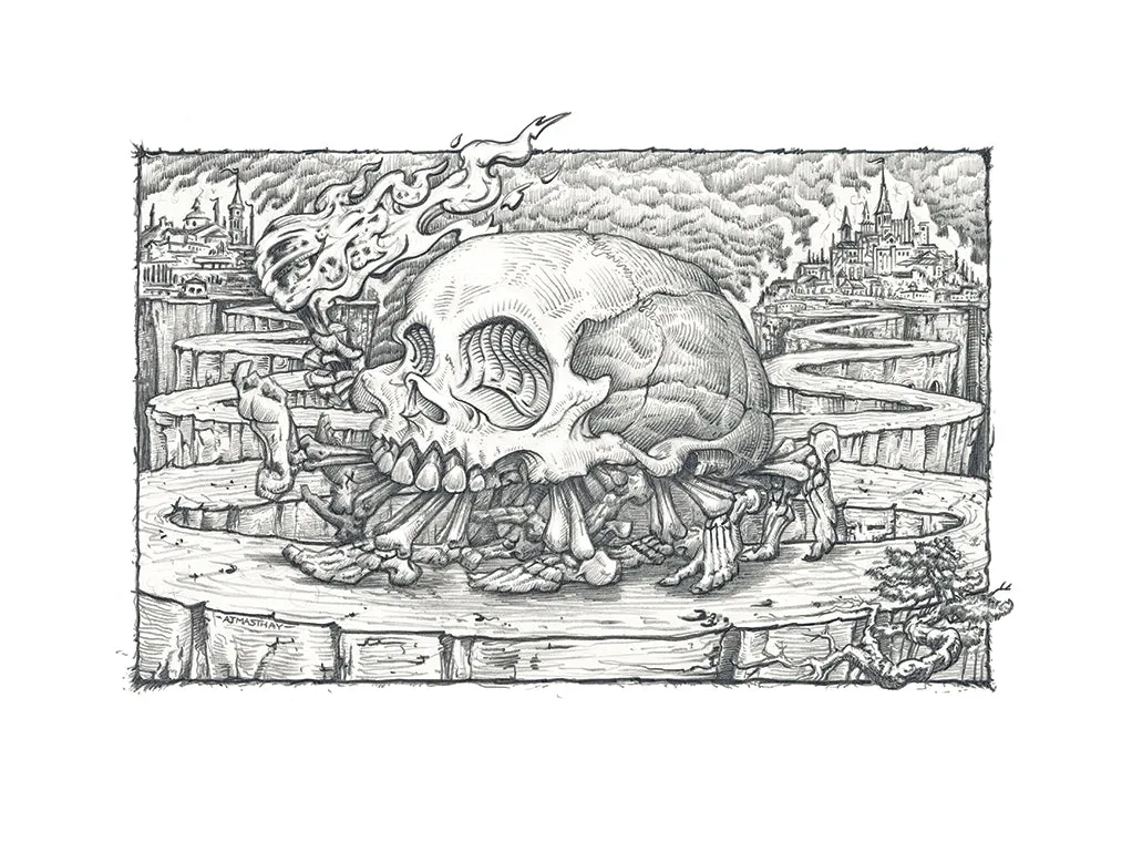 A.J. Masthay - "Neither Here Nor There" (Graphite) Print