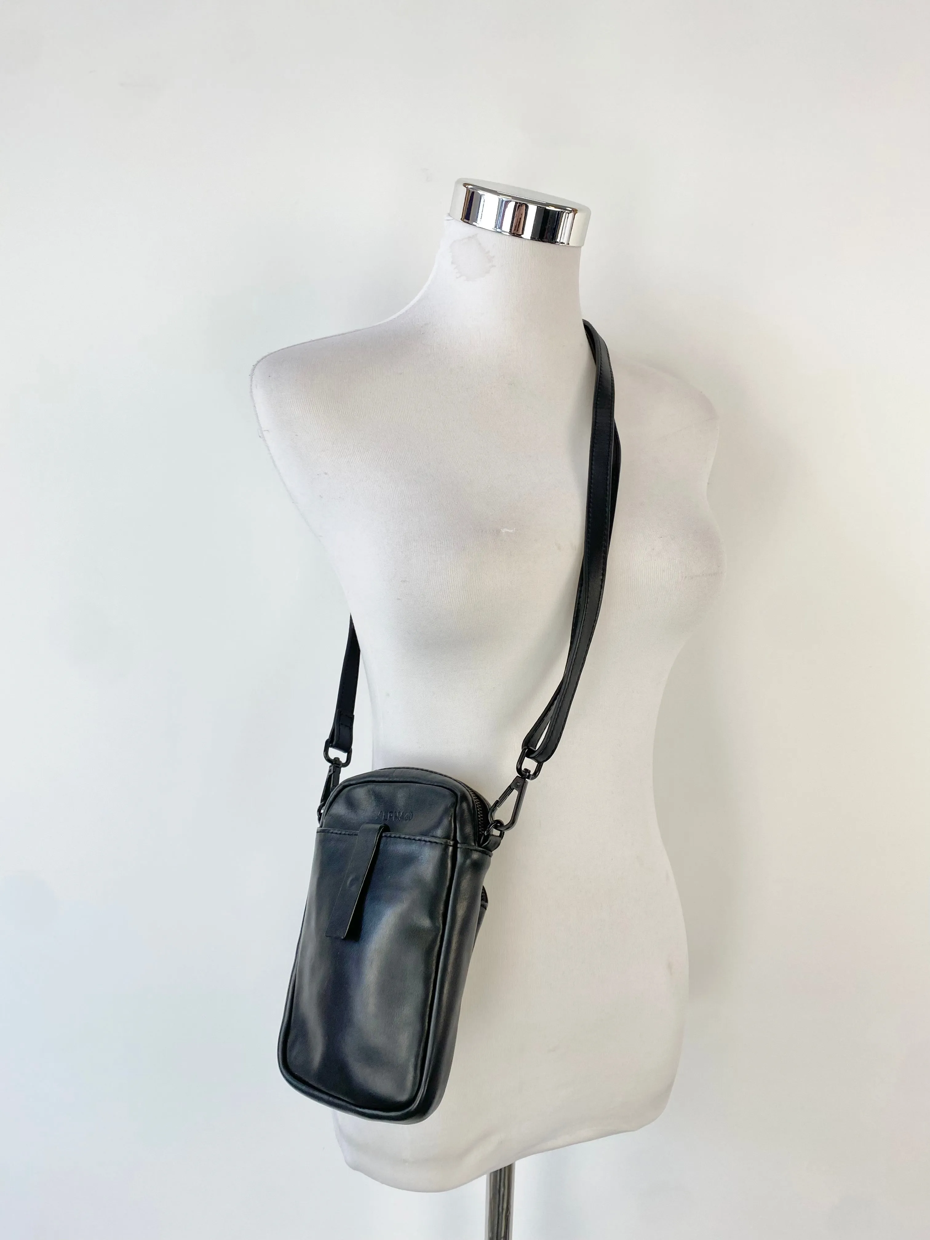 Alpha 60 Black Cross Body Phone Bag