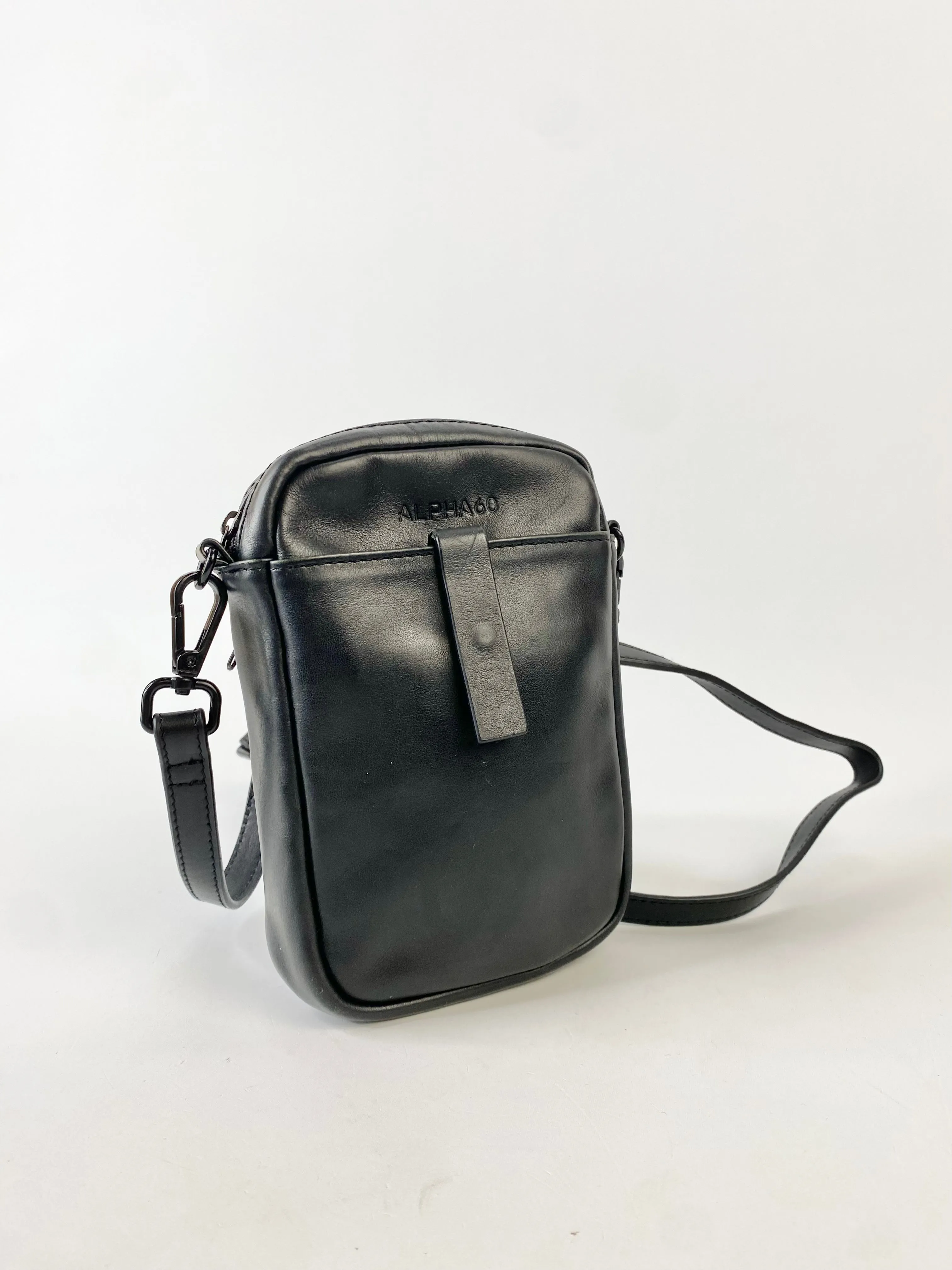 Alpha 60 Black Cross Body Phone Bag