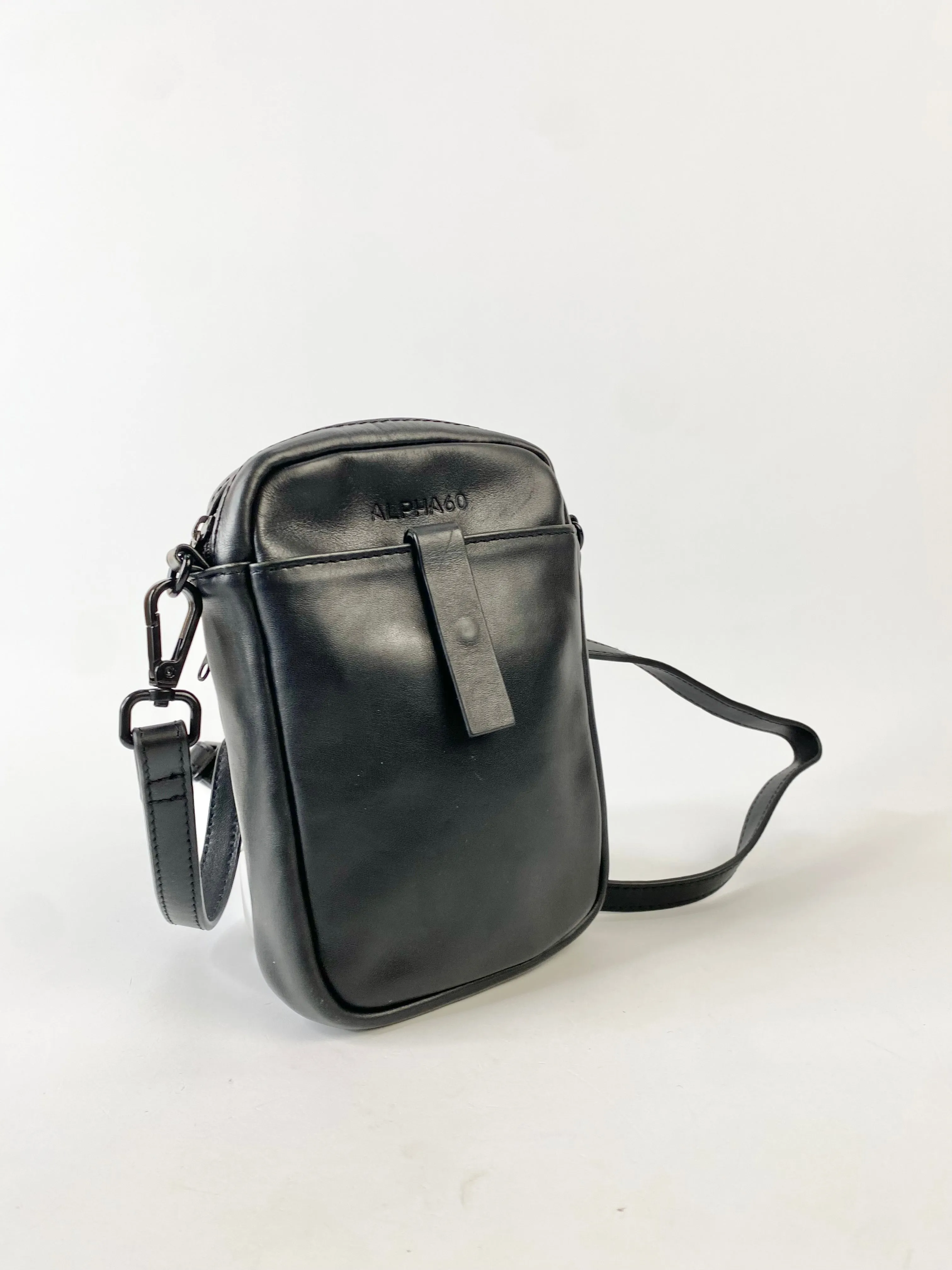 Alpha 60 Black Cross Body Phone Bag