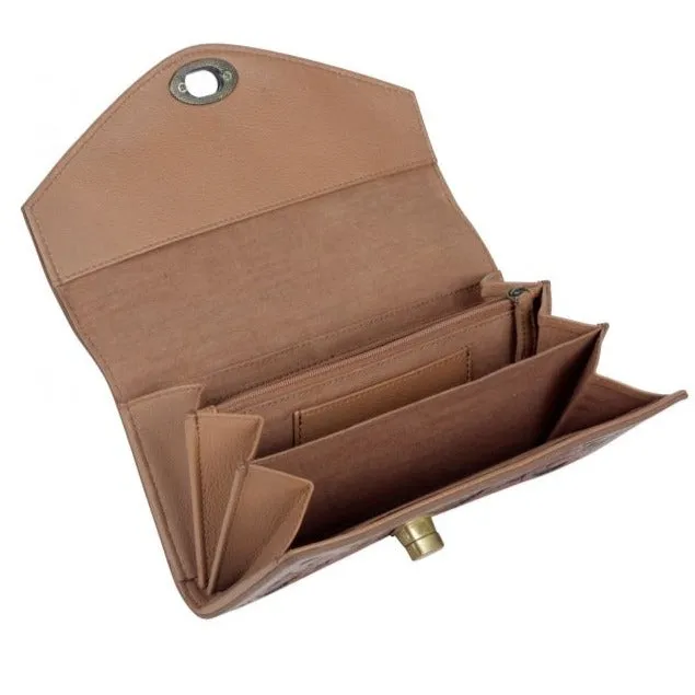 Amity Embossed Leather Wallet*