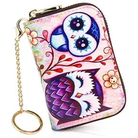 APHISON RFID Credit Card Holder Wallets for Women Leather Zipper Card Case for Ladies Girls/Gift Box（068）