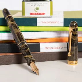 Aurora 88 Yellow Marbled Ebonite Fountain Pen
