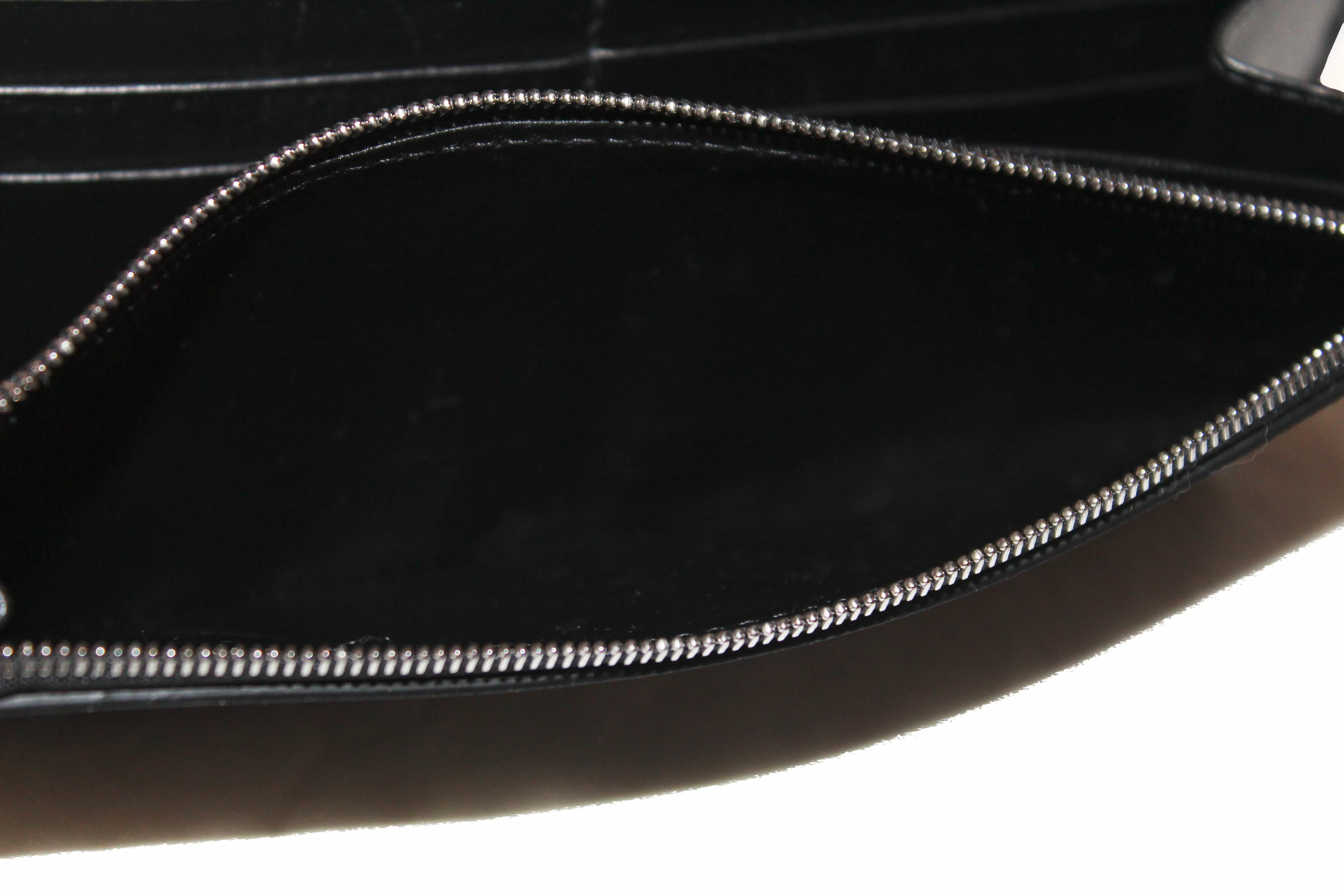Authentic Balenciaga Black Calfskin Leather Continental Flap Wallet