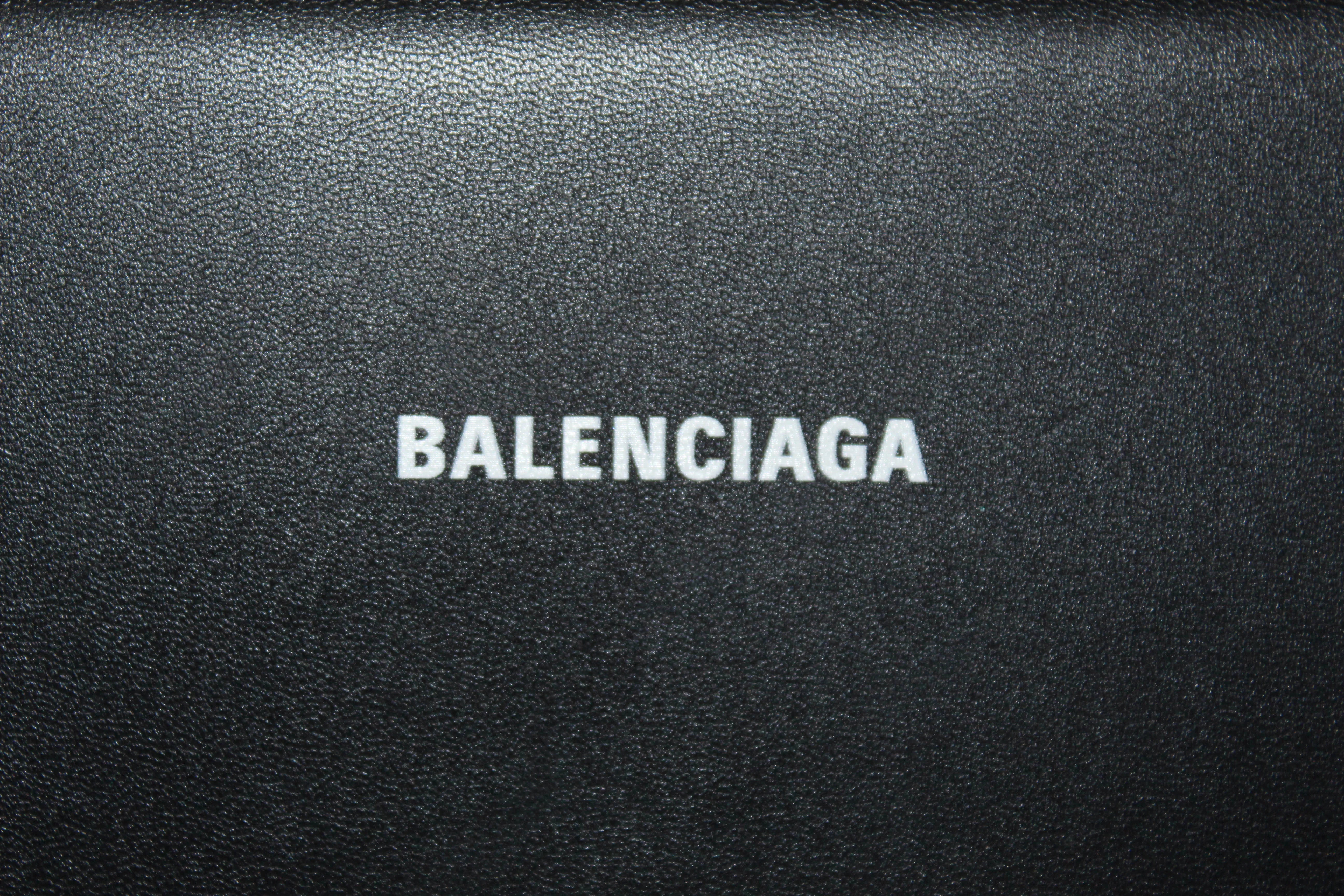 Authentic Balenciaga Black Calfskin Leather Continental Flap Wallet