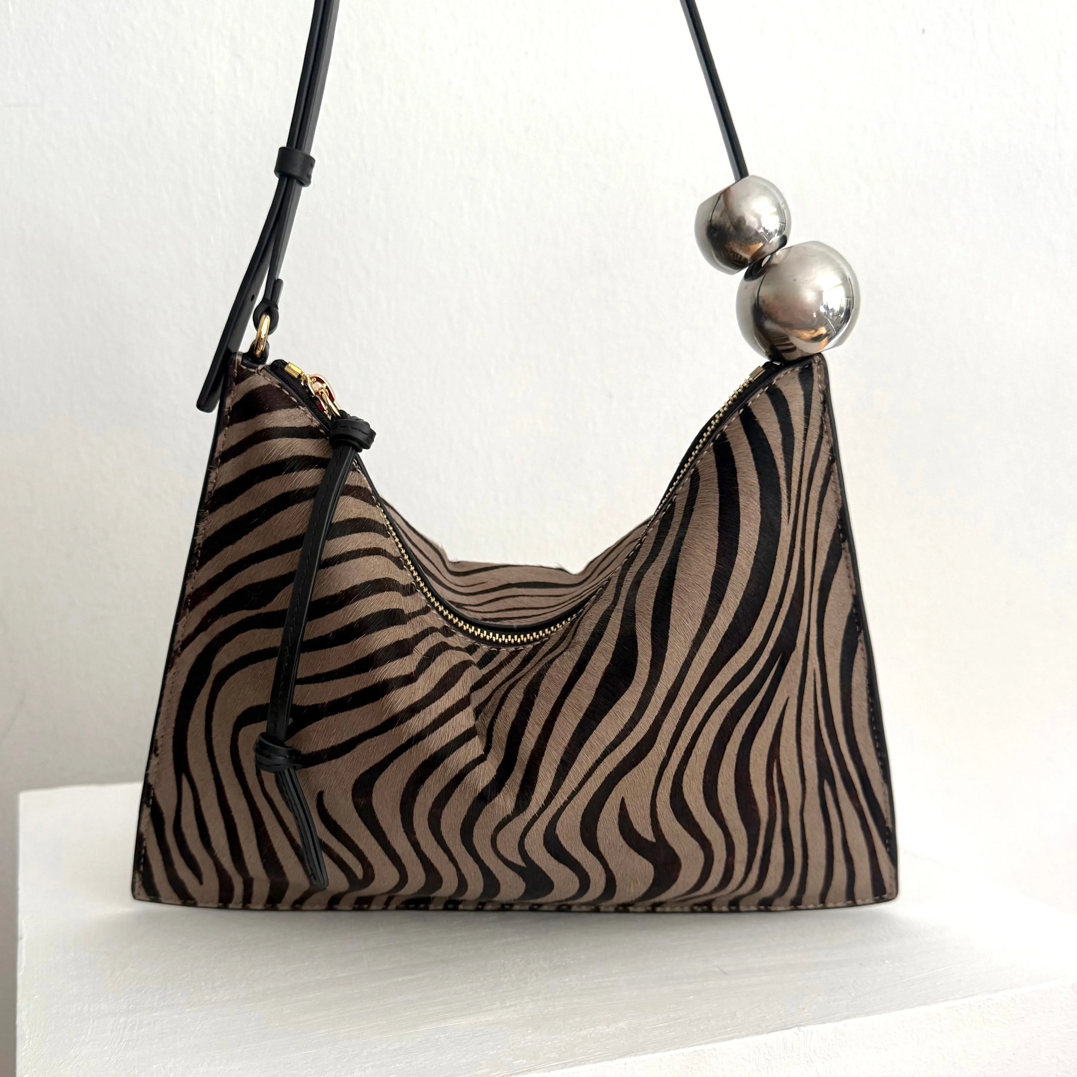 Babalon Rectangle Zebra Shoulder Bag
