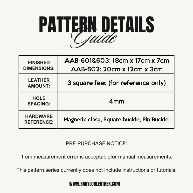 BABYLON™ Cute Phone Bag DIY Pattern AAB-601 & 602 & 603