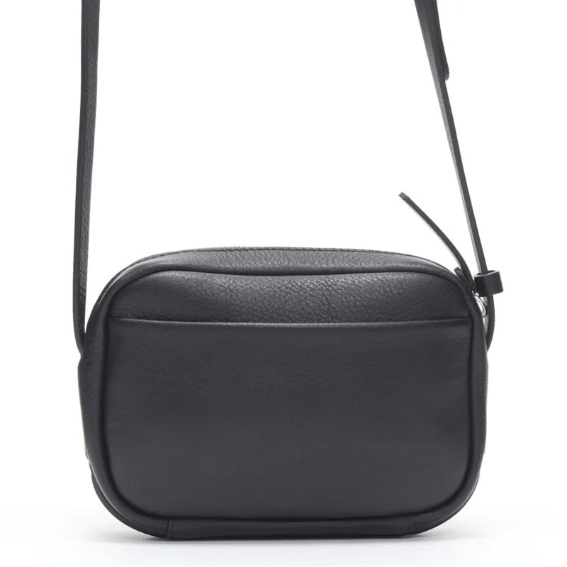 BALENCIAGA Demna Everyday Camera XS black leather logo print crossbody bag
