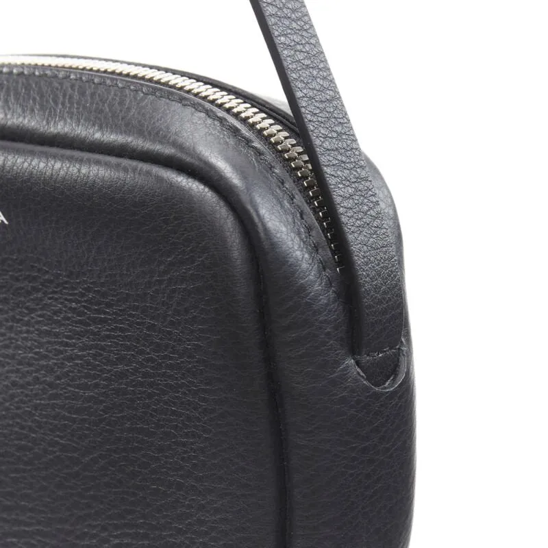 BALENCIAGA Demna Everyday Camera XS black leather logo print crossbody bag