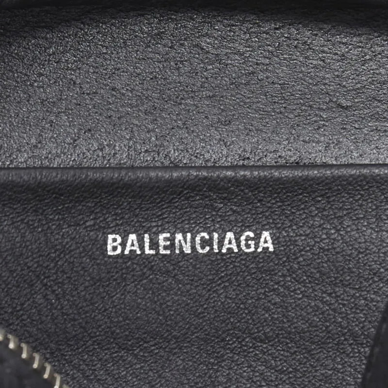 BALENCIAGA Demna Everyday Camera XS black leather logo print crossbody bag