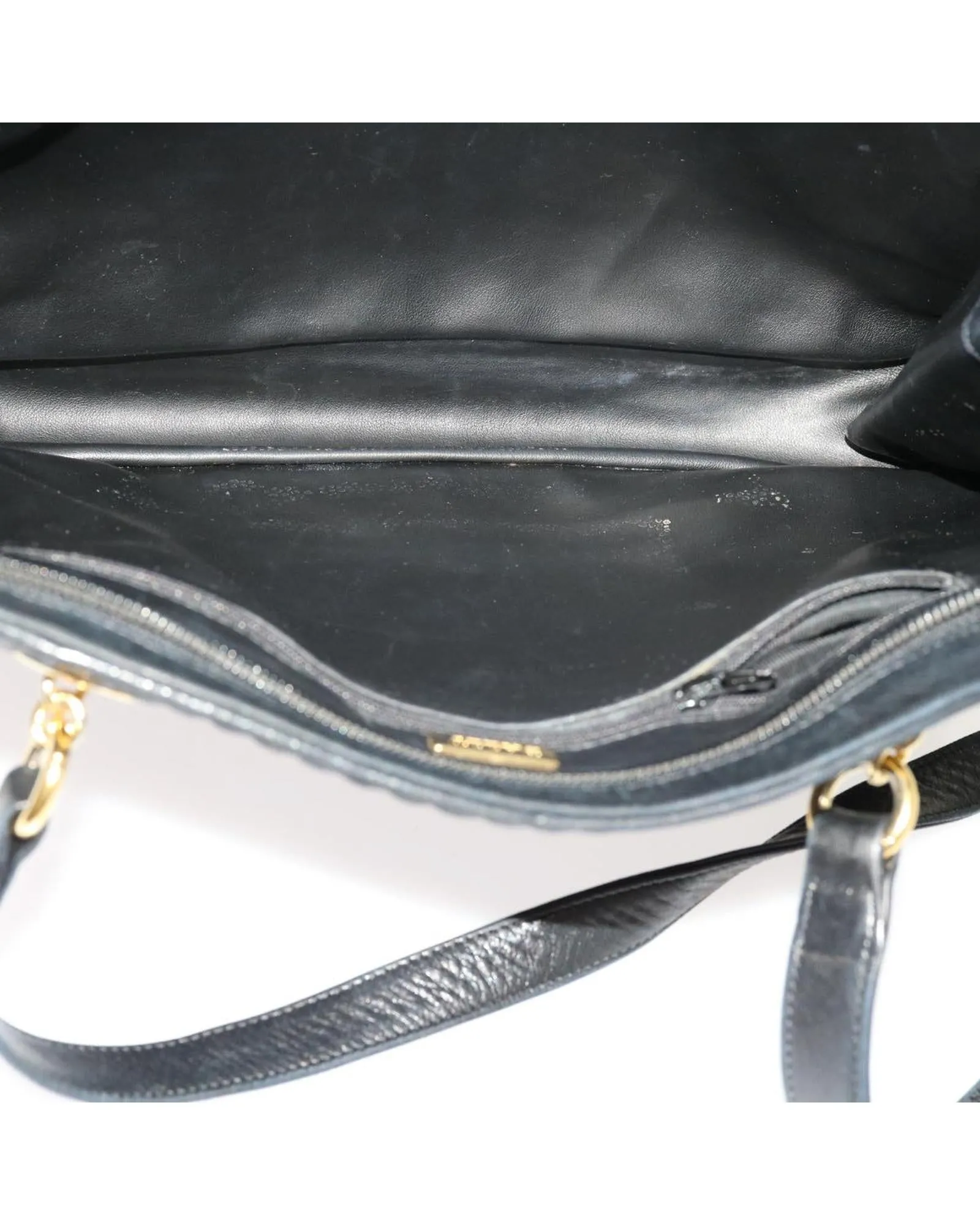 Bally Black Leather Shoulder Bag with Gold Hardware