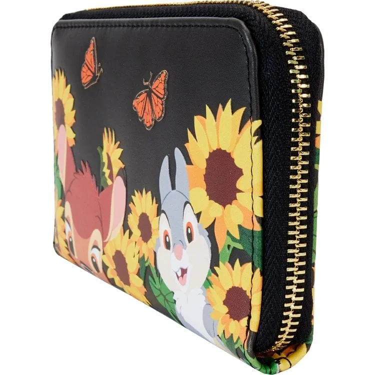 Bambi Sunflower Friends Zip Around Wallet