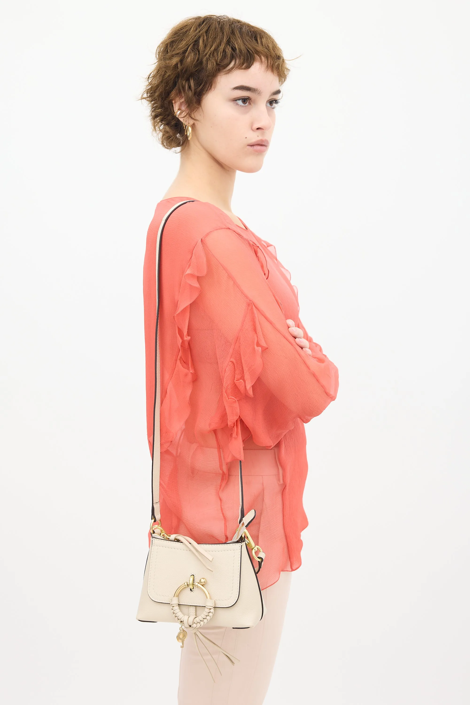 Beige Leather Joan Mini Bag