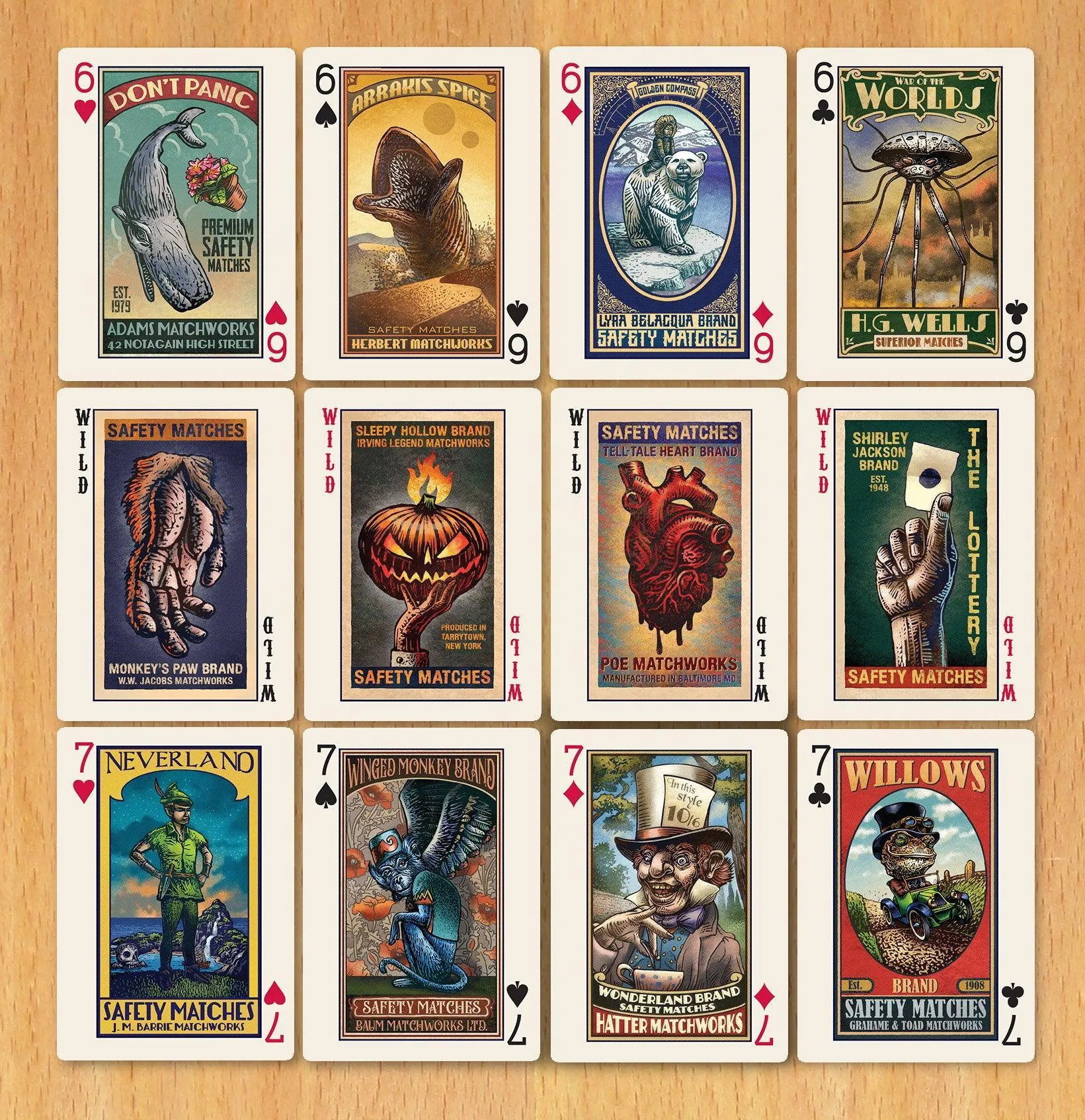 Biblioluminous Playing Card Deck