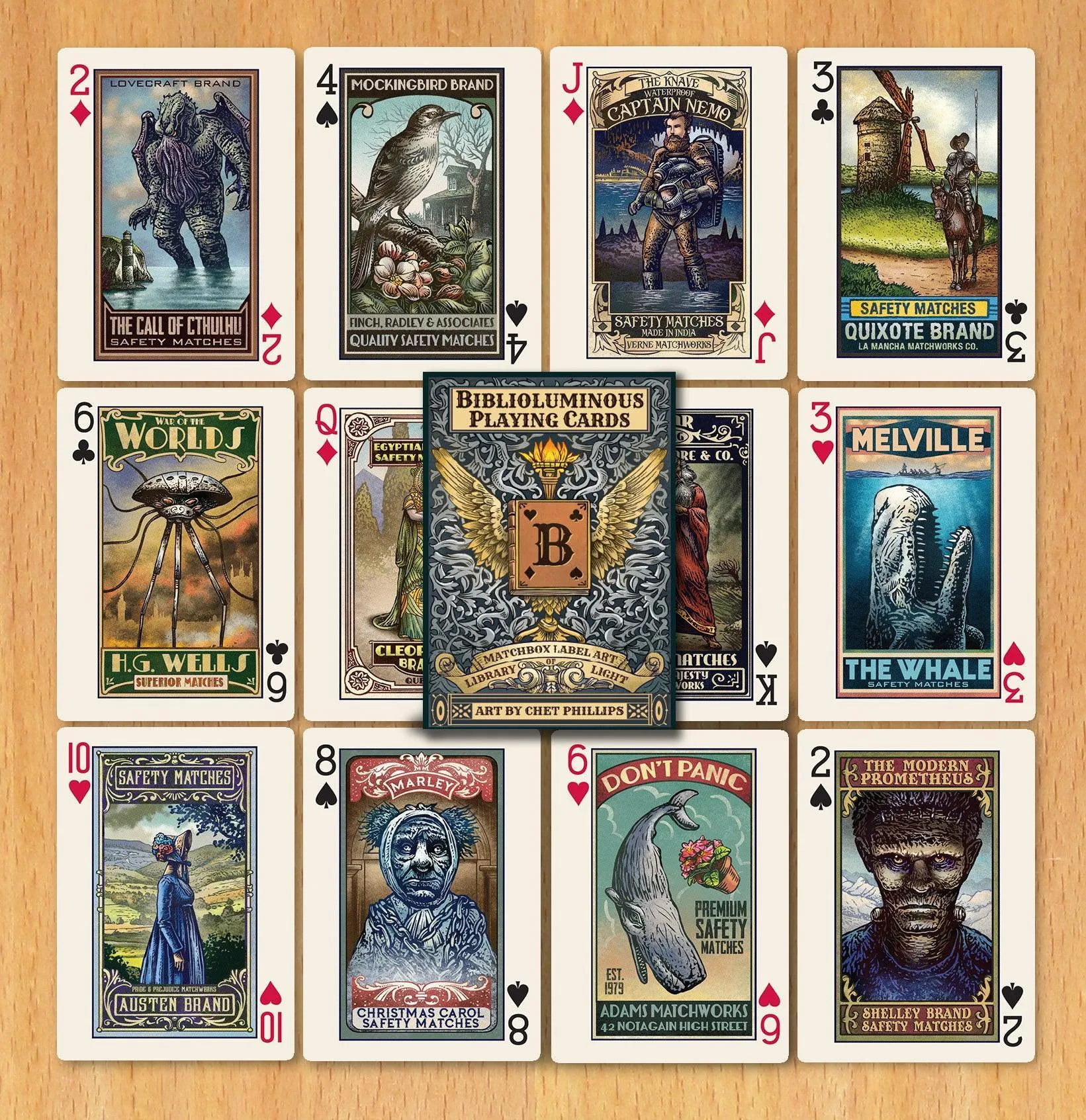 Biblioluminous Playing Card Deck