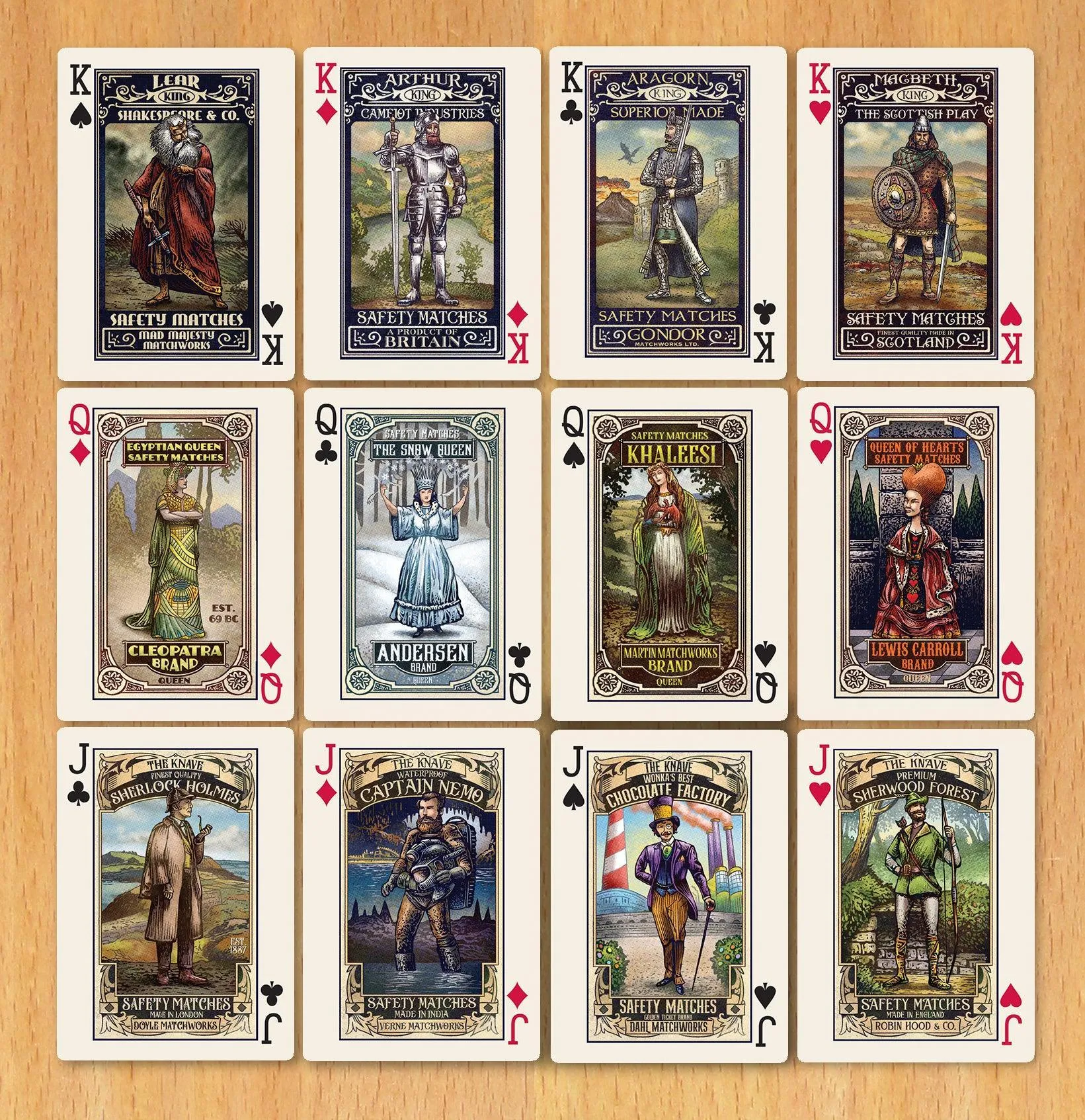 Biblioluminous Playing Card Deck