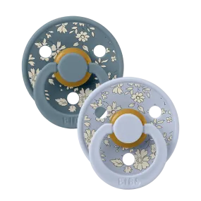 BIBS x LIBERTY Colour 2 Pack Capel - Dusty Blue Mix