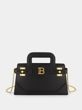 Black Small B-Buzz Top Handle Bag in Calfskin