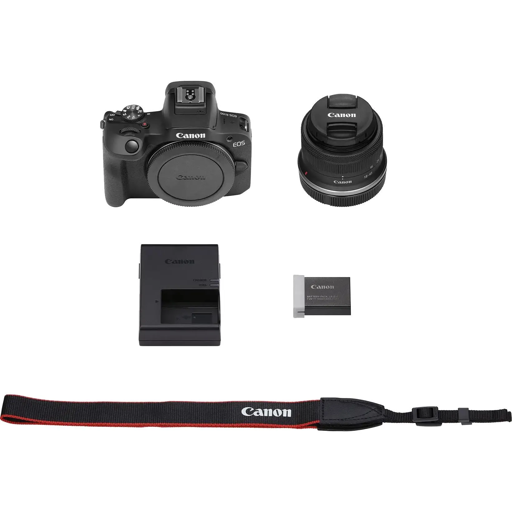 Canon EOS R100 RF-S18-45mm F4.5-6.3 IS STM 24.1-MP Mirrorless Camera EOS R100 18-45mm STM KIT