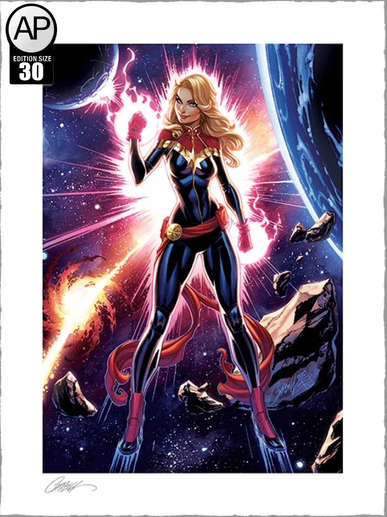 Captain Marvel SIDESHOW Fine Art Giclée AP Print (18 x 24)