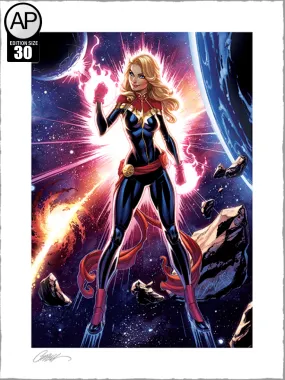 Captain Marvel SIDESHOW Fine Art Giclée AP Print (18 x 24)