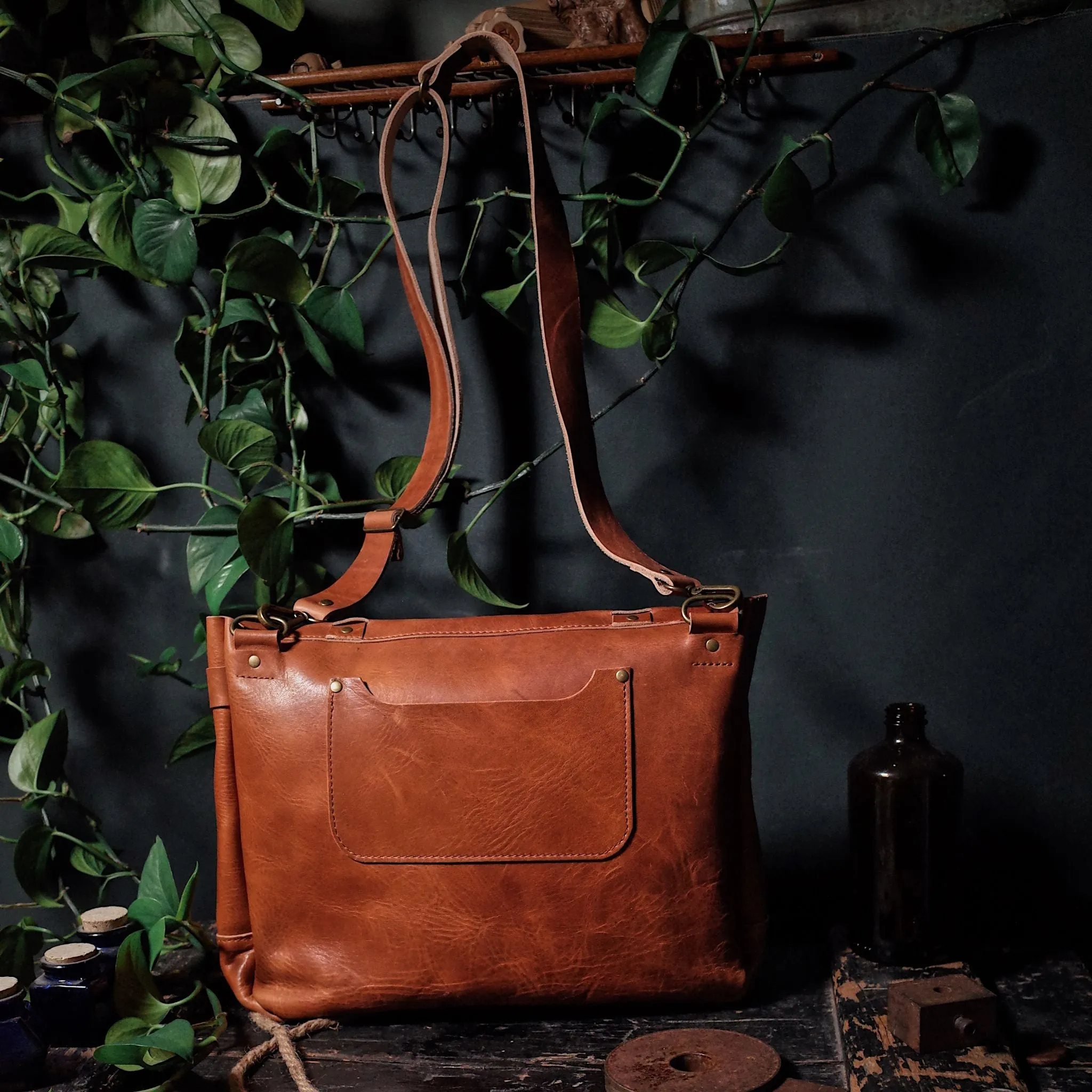 Champlain Leather Satchel – English Tan Edition