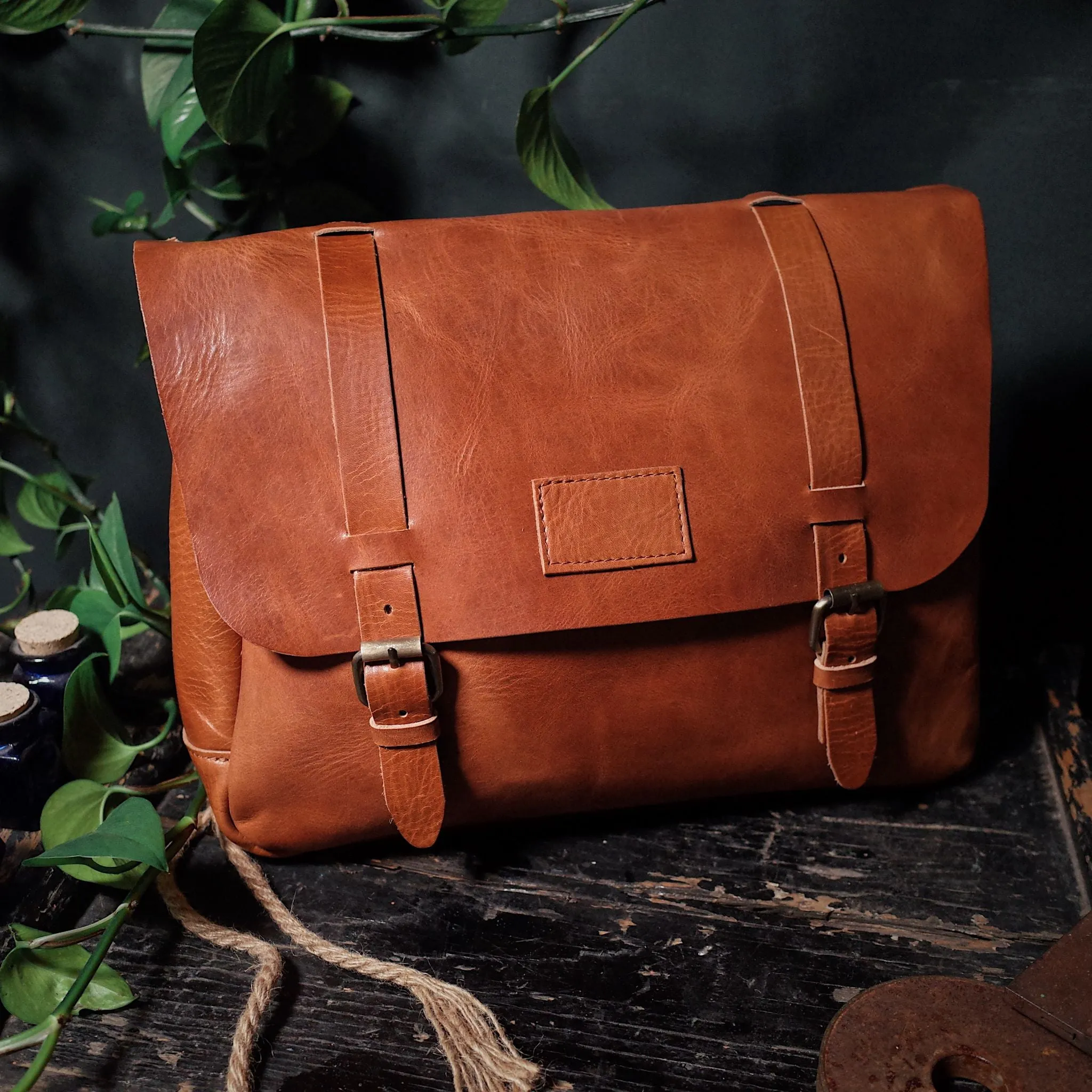 Champlain Leather Satchel – English Tan Edition