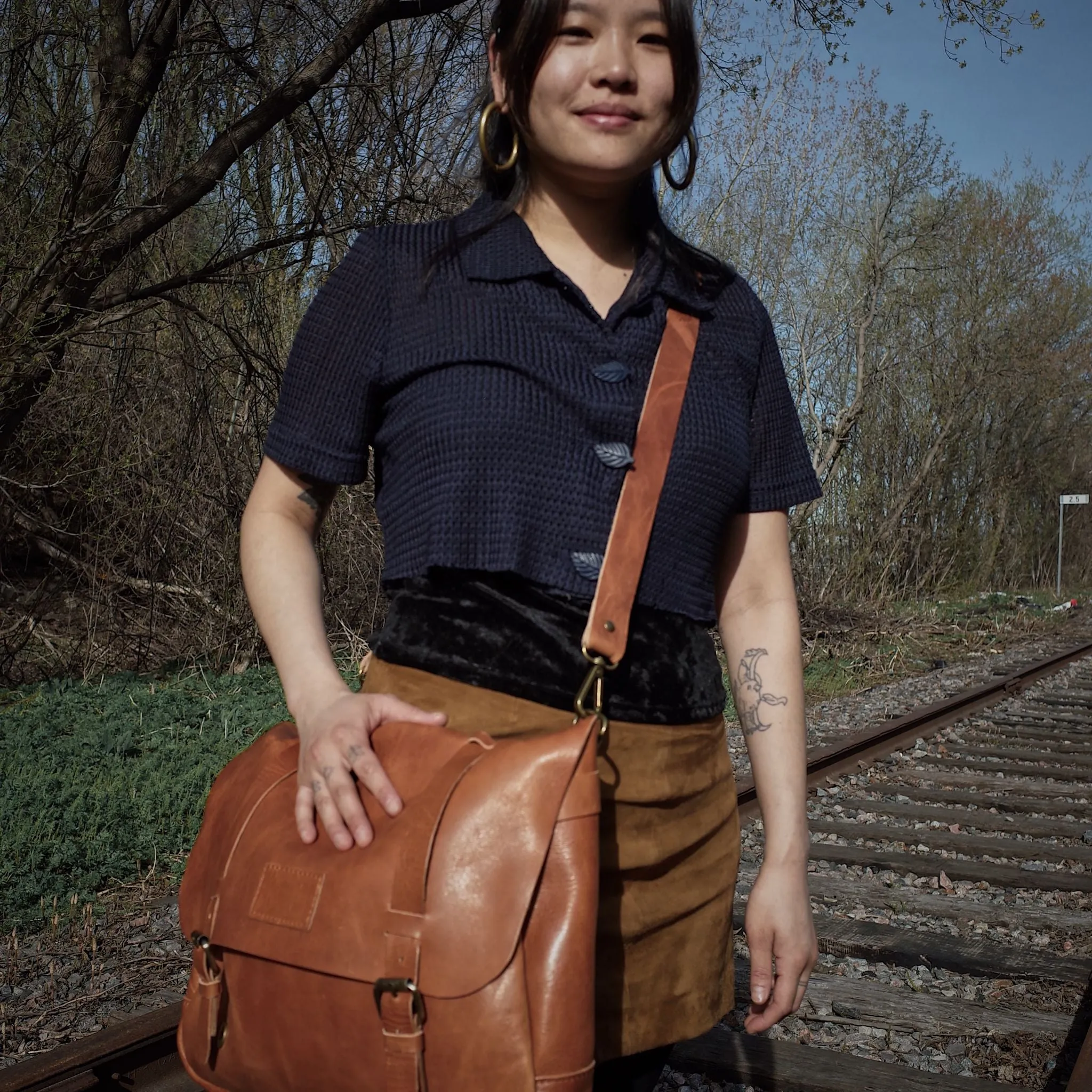 Champlain Leather Satchel – English Tan Edition