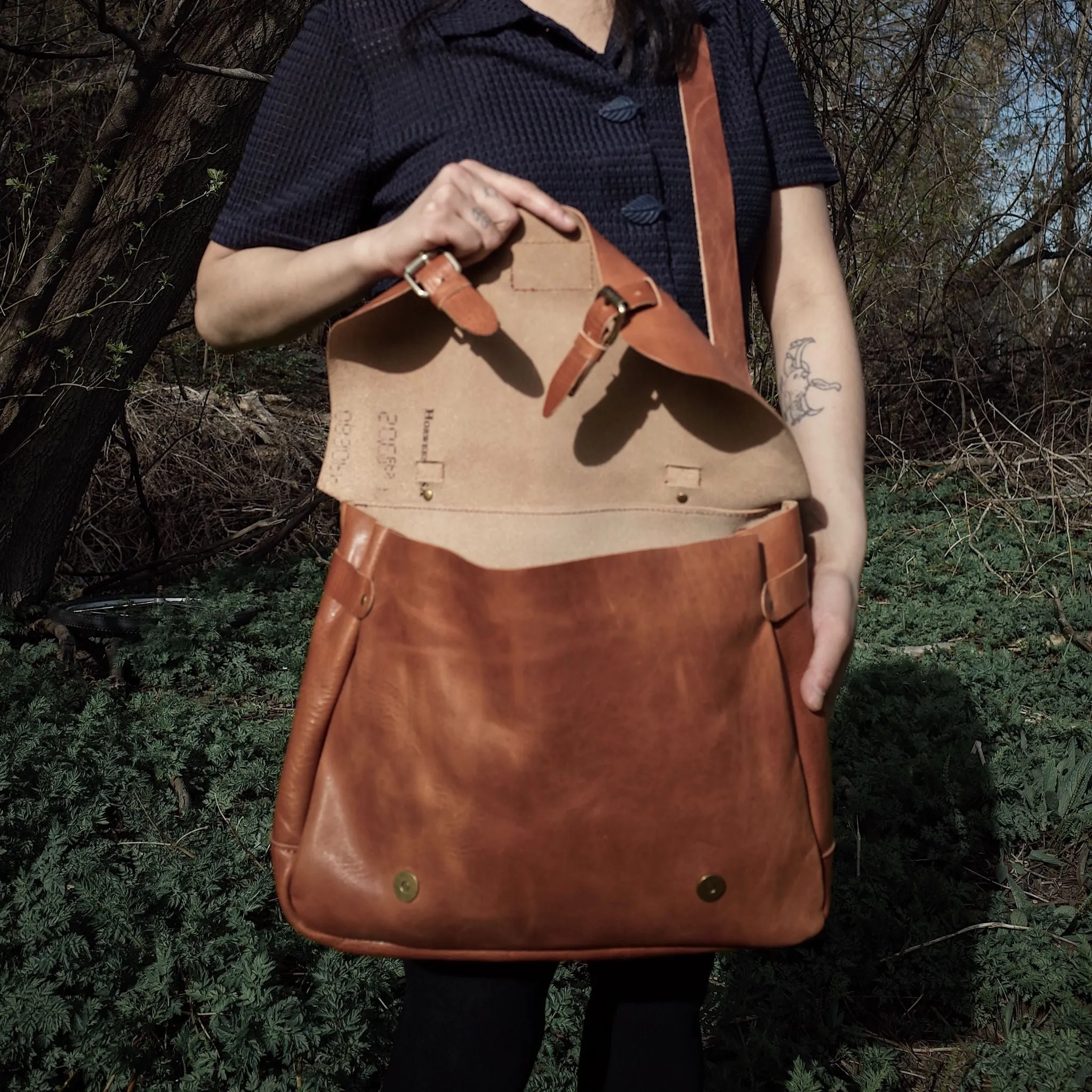Champlain Leather Satchel – English Tan Edition