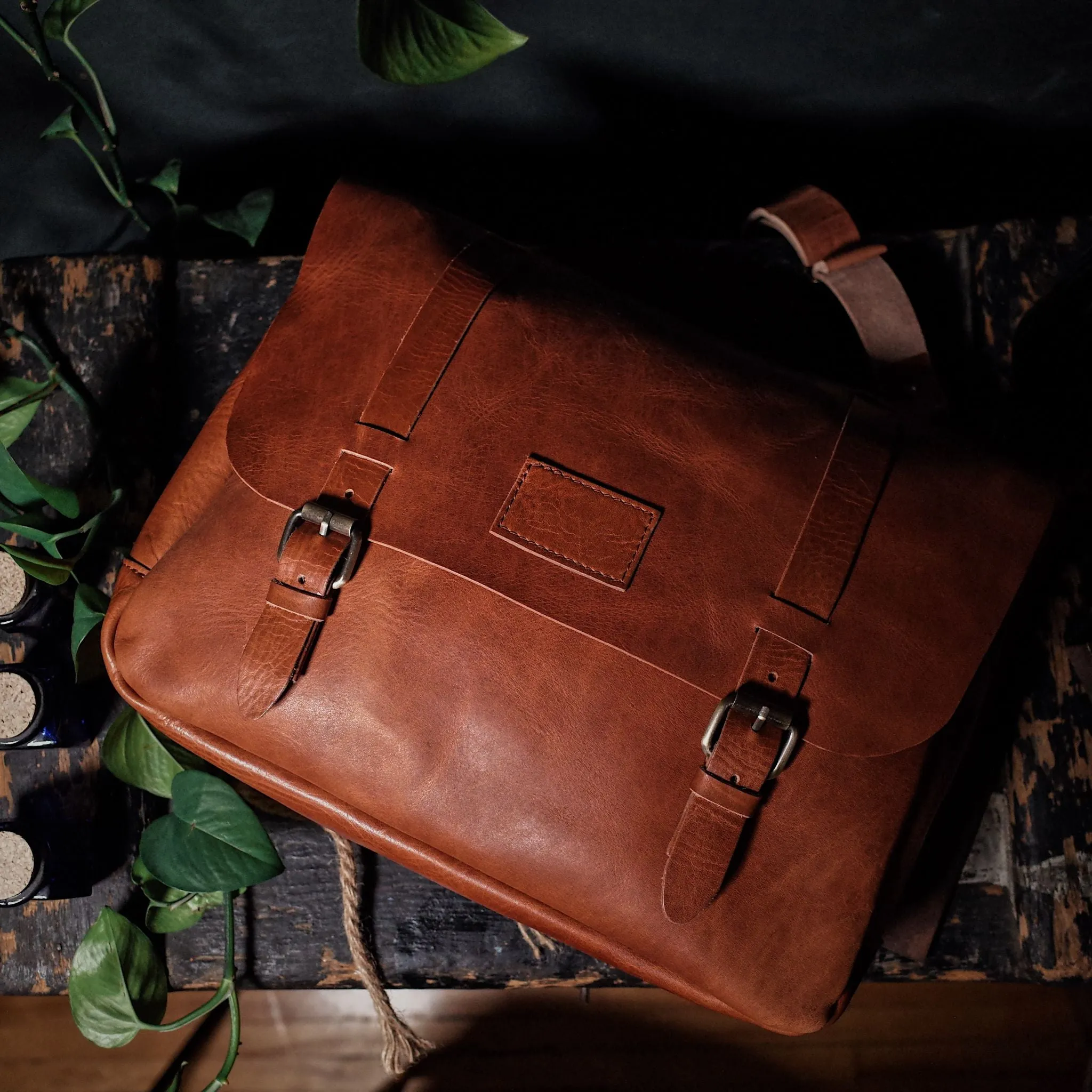 Champlain Leather Satchel – English Tan Edition