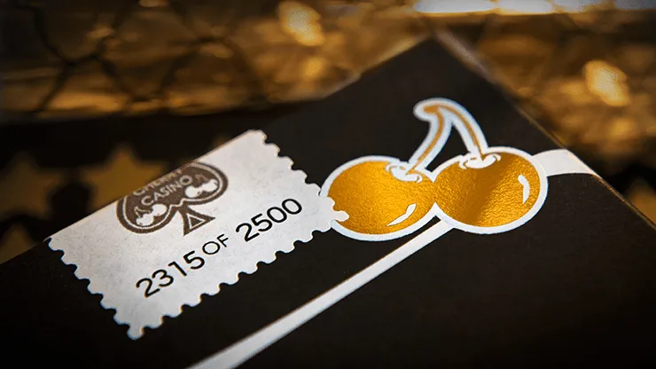 Cherry Casino Monte Carlo Black and Gold - Limited Edition Playing Cards