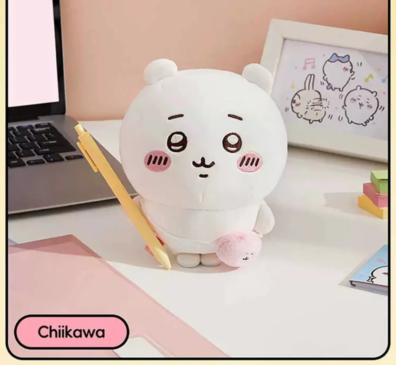 ChiiKawa X Miniso | ChiiKawa Hachiware Usagi Outing with Bag - 20cm Plush Doll Kawaii items Room Decoration doll
