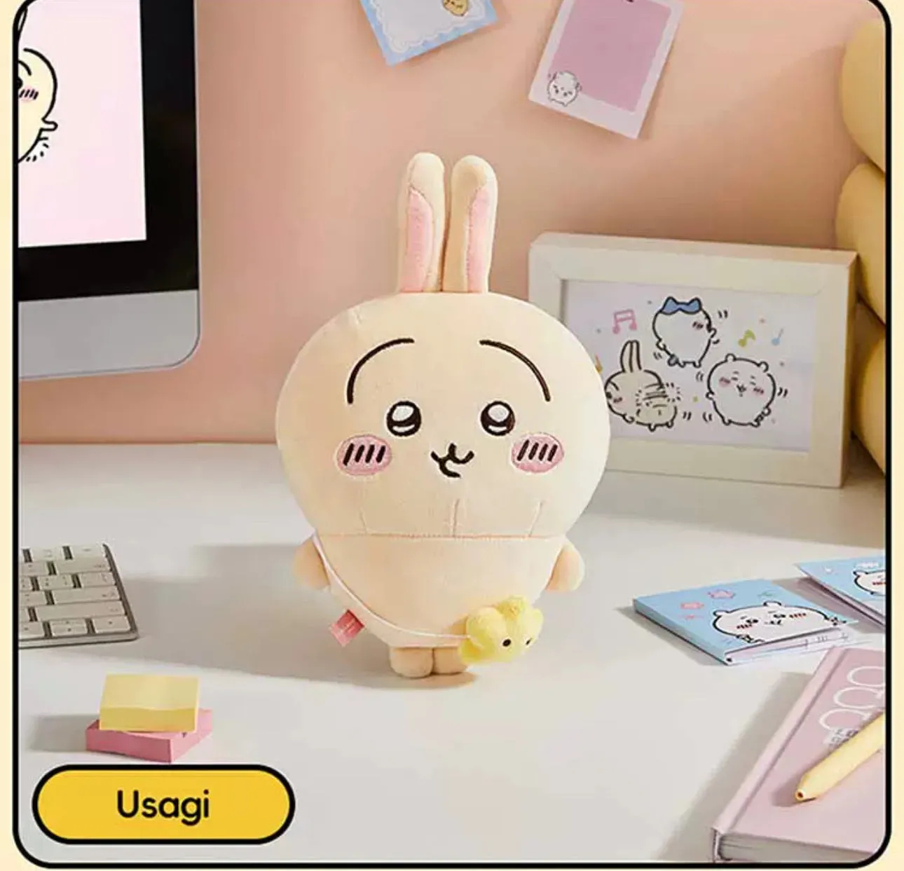 ChiiKawa X Miniso | ChiiKawa Hachiware Usagi Outing with Bag - 20cm Plush Doll Kawaii items Room Decoration doll