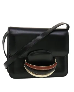 Chloe Woody Small Leather Shoulder Bag Black