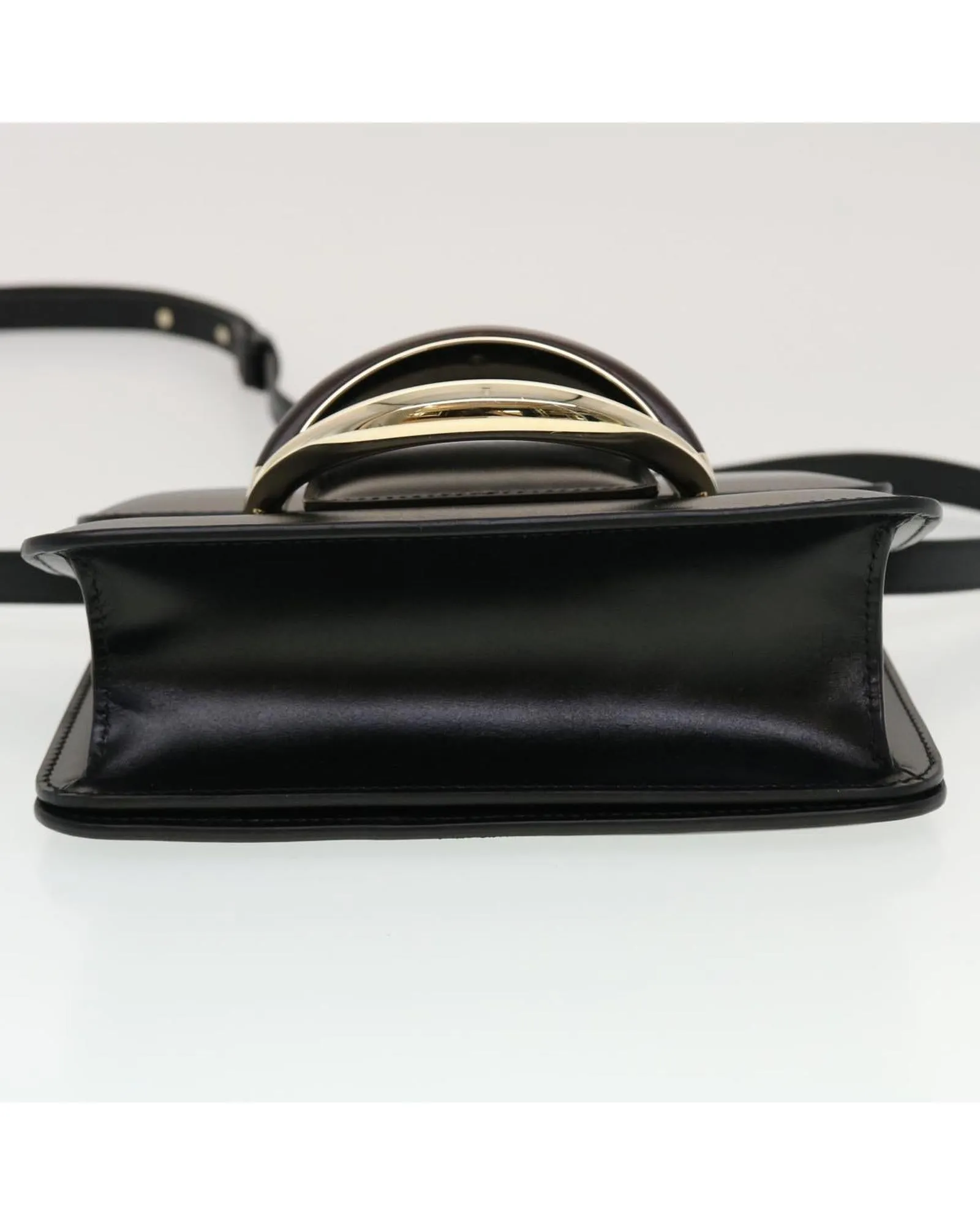 Chloe Woody Small Leather Shoulder Bag Black