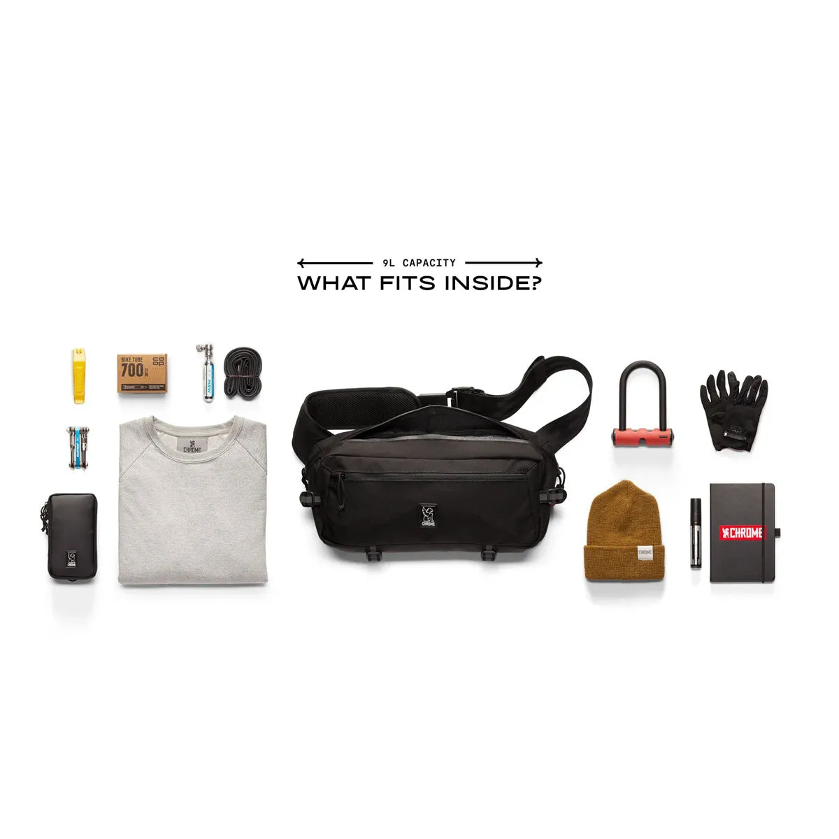 Chrome Industries : Kadet Sling Bag 9L : Black XRF