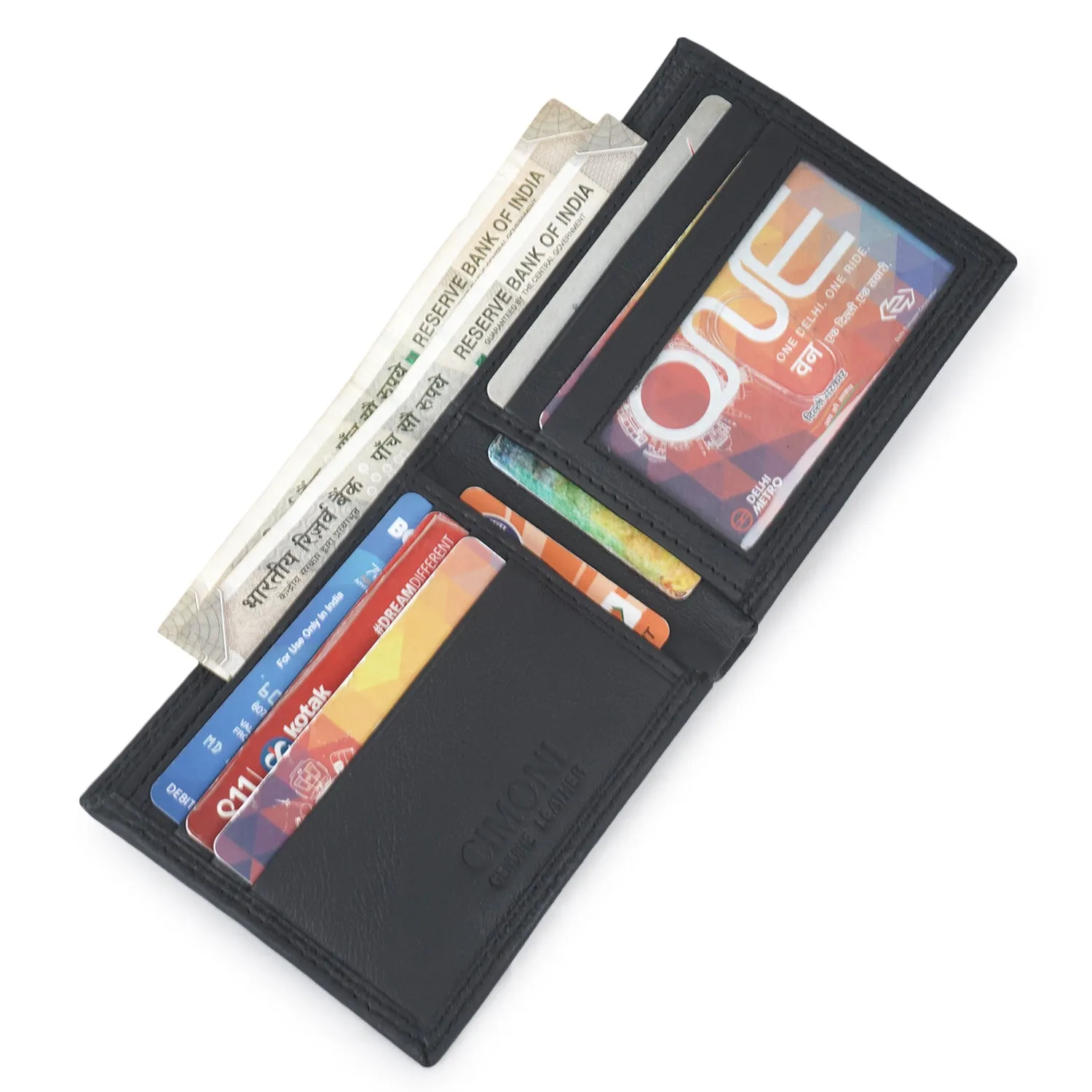 CIMONI Genuine Leather Wallet for Men I Ultra Strong Stitching I 7 Credit Card Slots
