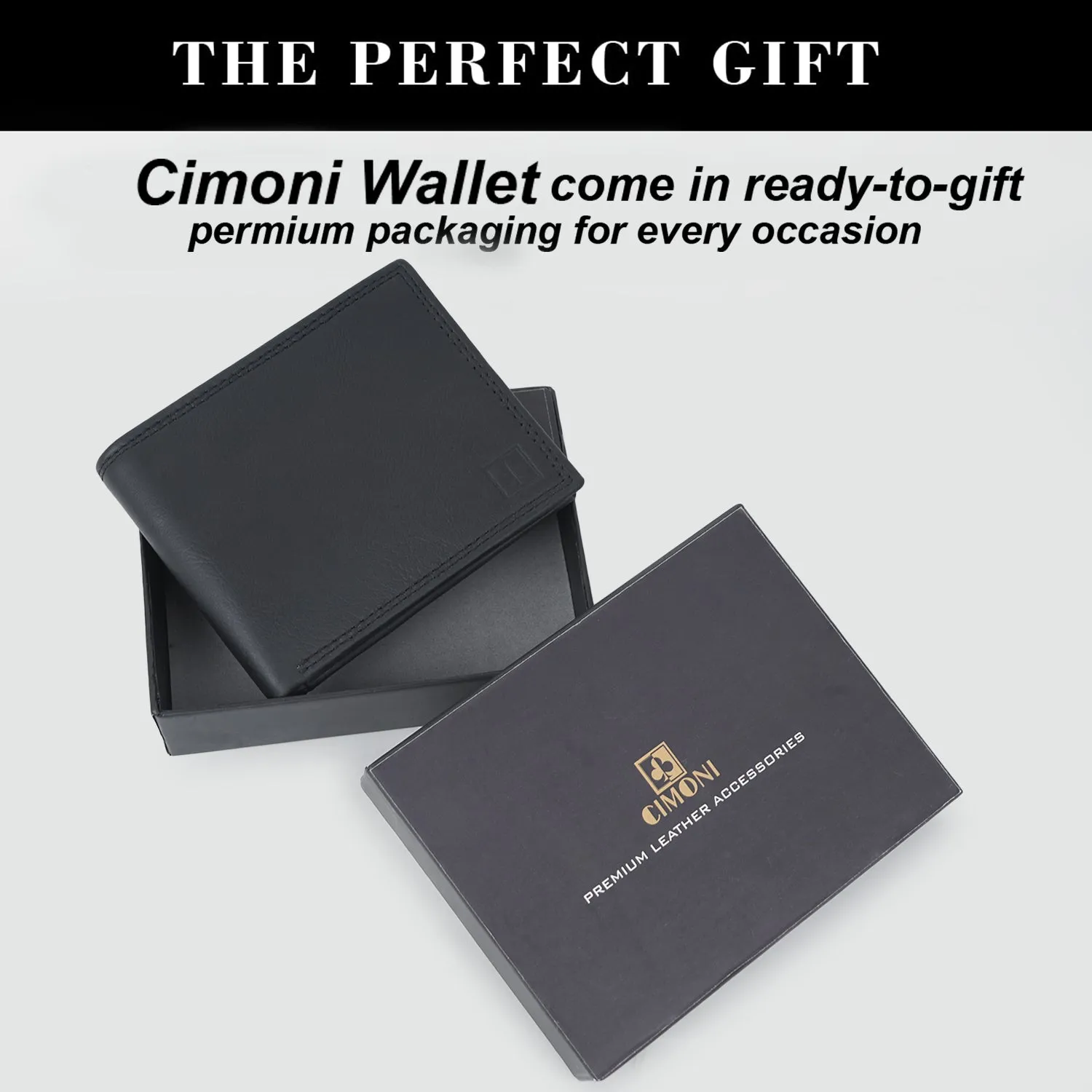 CIMONI Genuine Leather Wallet for Men I Ultra Strong Stitching I 7 Credit Card Slots